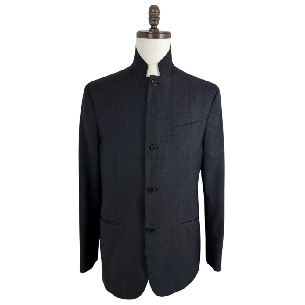 John Varvatos Luxe Single-Breasted Blazer Jacket Grey Sz 40